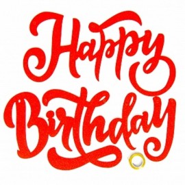 Гирлянда Happy Birthday ( элегантный шрифт), Красный с блестками, 20*100 см, 1 шт. 