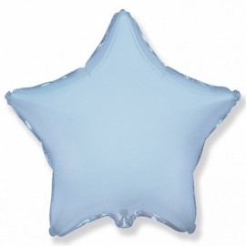 Шар (32''/81 см) Звезда, Голубой, 1 шт. 