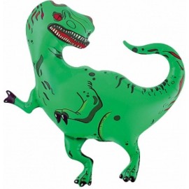 Шар (35''/89 см) Фигура, Динозавр Тираннозавр, Зеленый, 1 шт. 