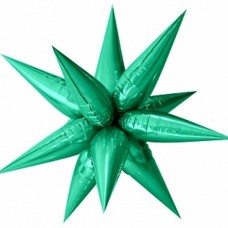 Шар 3D (26''/66 см) Звезда, Составная, Зеленый, 1 шт. в упак. 