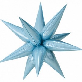 Шар 3D (26''/66 см) Звезда, Составная, Голубой, 1 шт. в упак. 