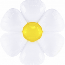 Шар (43''/109 см) Цветок, Ромашка, Белый, 1 шт. 