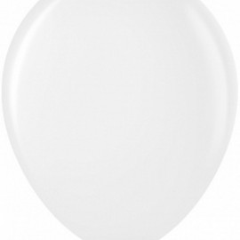 Шар (12''/30 см) Белый (800), металлик, 50 шт. 