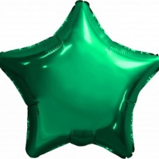Шар (19''/48 см) Звезда, Зеленый, 1 шт.
