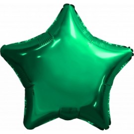 Шар (19''/48 см) Звезда, Зеленый, 1 шт.