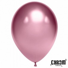 Шар (12''/30 см) Розовый, хром, 50 шт. 