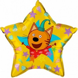 Шар (22''/56 см) Звезда, Три Кота, Компот, 1 шт. в упак. 