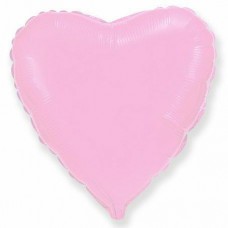 Шар (32''/81 см) Сердце, Розовый, 1 шт.