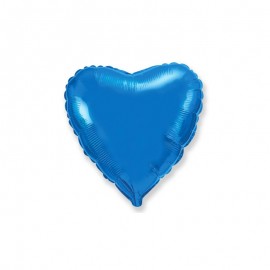 Шар (32''/81 см) Сердце, Синий, 1 шт.