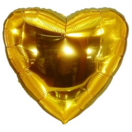 Шар (32''/81 см) Сердце, Золото, 1 шт.